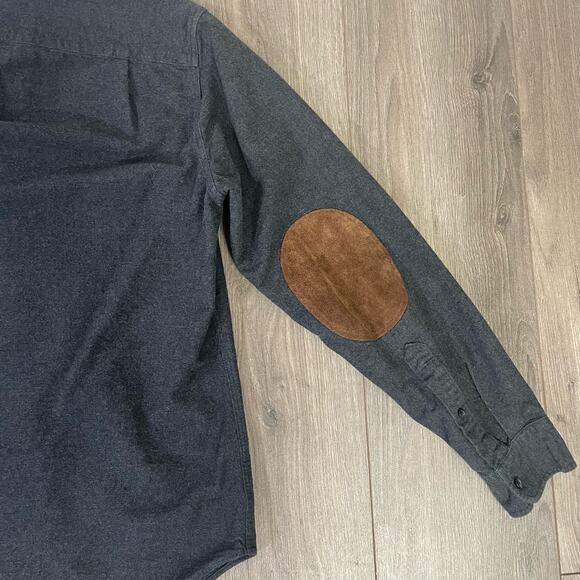 J Crew 100% Cotton Button Down Long Sleeve Elbow Patch Shirt US Men's S - Picture 6 of 9